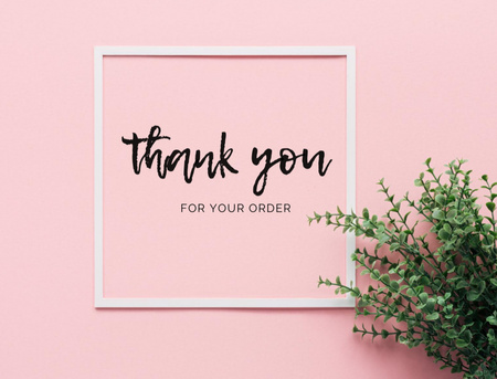 Card - thank you For Order Thank You Card 4.2x5.5in Design Template