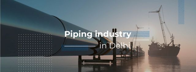 Innovative Piping Industry Announcement Facebook coverデザインテンプレート