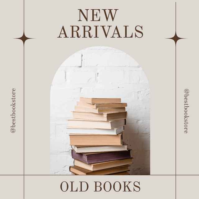 Designvorlage Proposal for New Arrivals of Old Books für Instagram