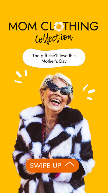 Clothing Collection As Gift On Mother's Day Instagram Video Story Design Template