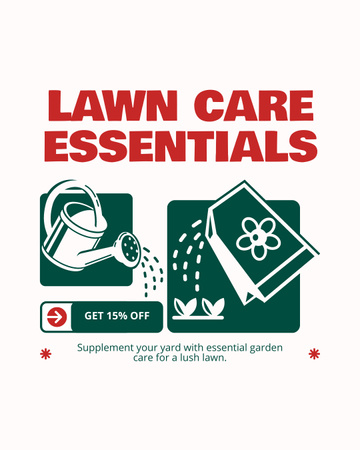 Platilla de diseño Lawn Care Essentials Discount Offer Instagram Post Vertical