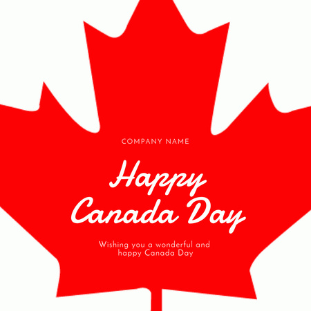 Canada Day Celebration Announcement Instagram Πρότυπο σχεδίασης