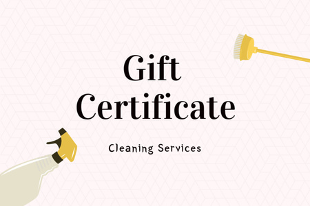 Designvorlage Cleaning service Gift Certificate für Gift Certificate