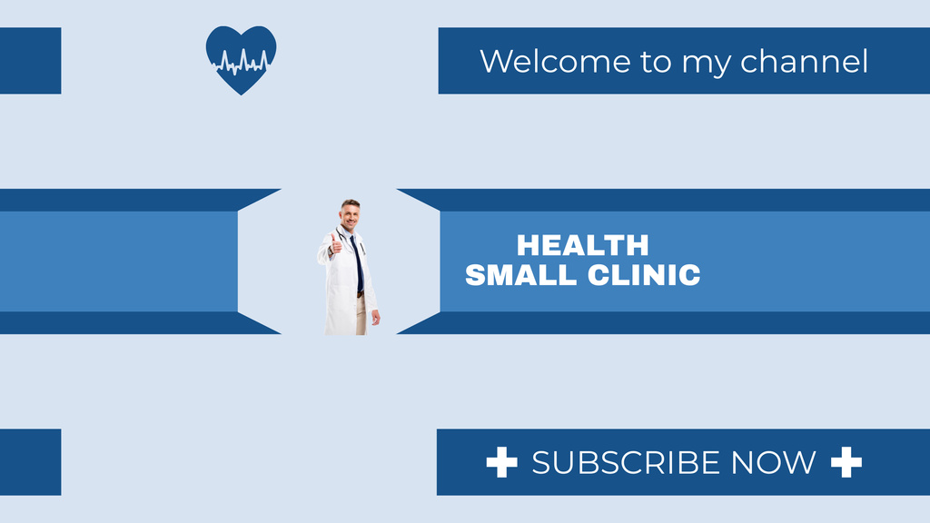 Ontwerpsjabloon van Youtube van Ad of Small Healthcare Clinic
