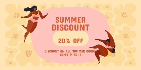 Template di design Summer Goods Discount Twitter