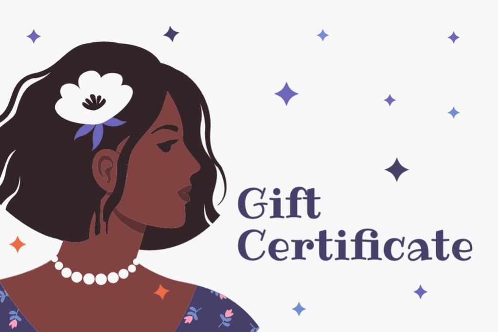 Ontwerpsjabloon van Gift Certificate van Special Offer on Services in Beauty Salon