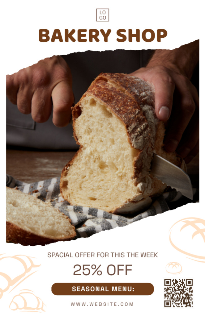Fresh Bread Sale Recipe Card – шаблон для дизайну