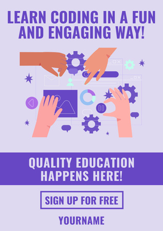 Ad of Quality Programming Course Poster tervezősablon
