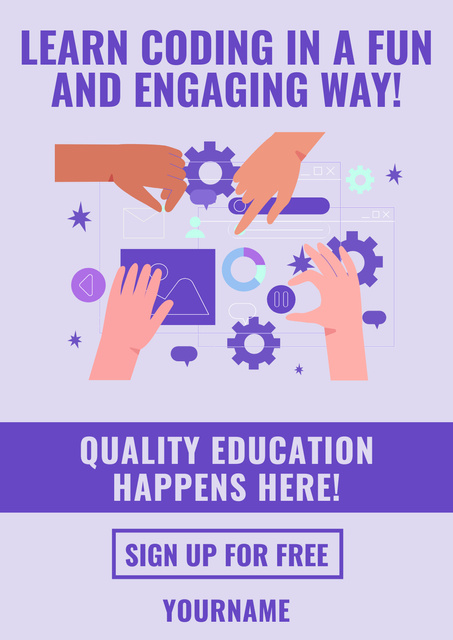 Ad of Quality Programming Course Poster tervezősablon