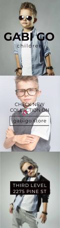 Gabi Go children clothing store Skyscraper Design Template