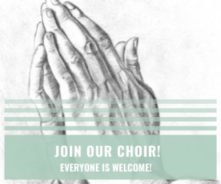 Szablon projektu Invitation to a religious choir Medium Rectangle