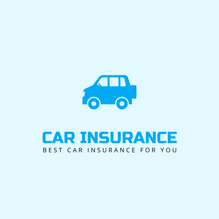 Plantilla de diseño de anuncio de seguro de transporte con coche Logo 
