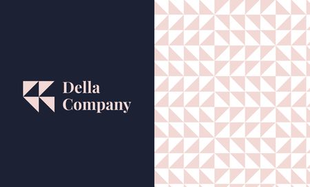 Platilla de diseño Recruiter Contacts with Triangles in Pink Business Card 91x55mm