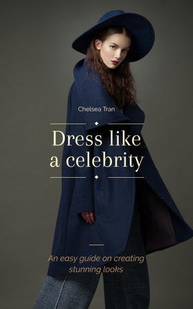 Designvorlage Fashion Look Guide with Attractive Woman für Book Cover