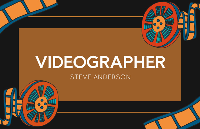 Professional Services Of Videographer Business Card 85x55mm – шаблон для дизайну