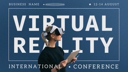 Virtual Reality Conference Announcement Full HD video Šablona návrhu