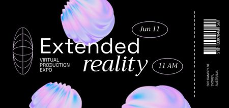 Ontwerpsjabloon van Coupon Din Large van virtuele realiteit - expo aankondiging