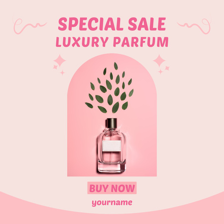 Luxury Perfume Special Sale Announcement Instagram AD Modelo de Design