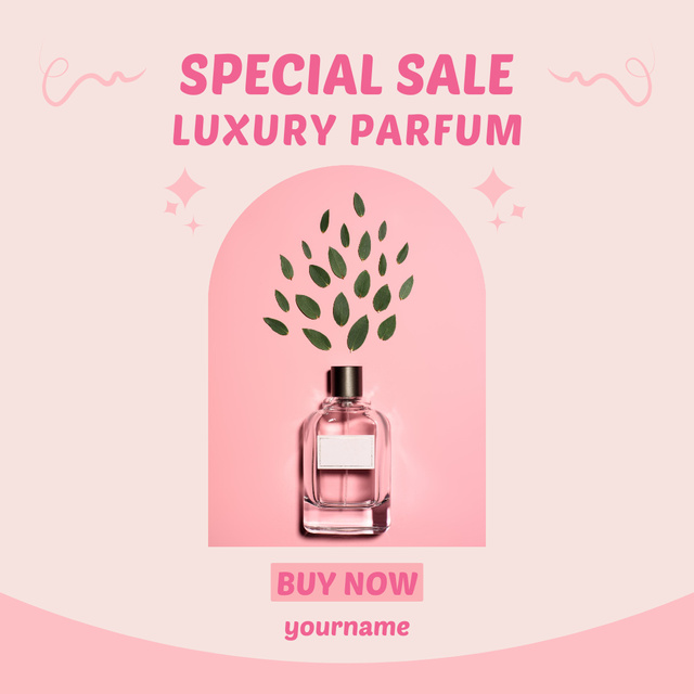 Luxury Perfume Special Sale Announcement Instagram AD tervezősablon