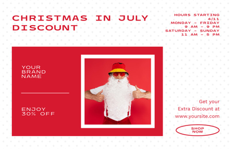 Christmas Sale Announcement in July Flyer 5.5x8.5in Horizontal Design Template