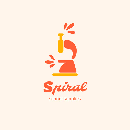 School Store Ad with Offer of Supplies Animated Logo Design Template