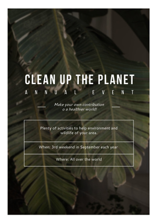 Clean up the Planet Annual event Poster B2 Design Template