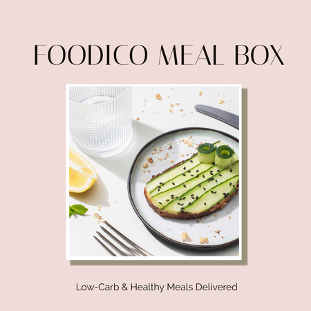 Food Delivery Offer with Healthy Breakfast Instagram Design Template