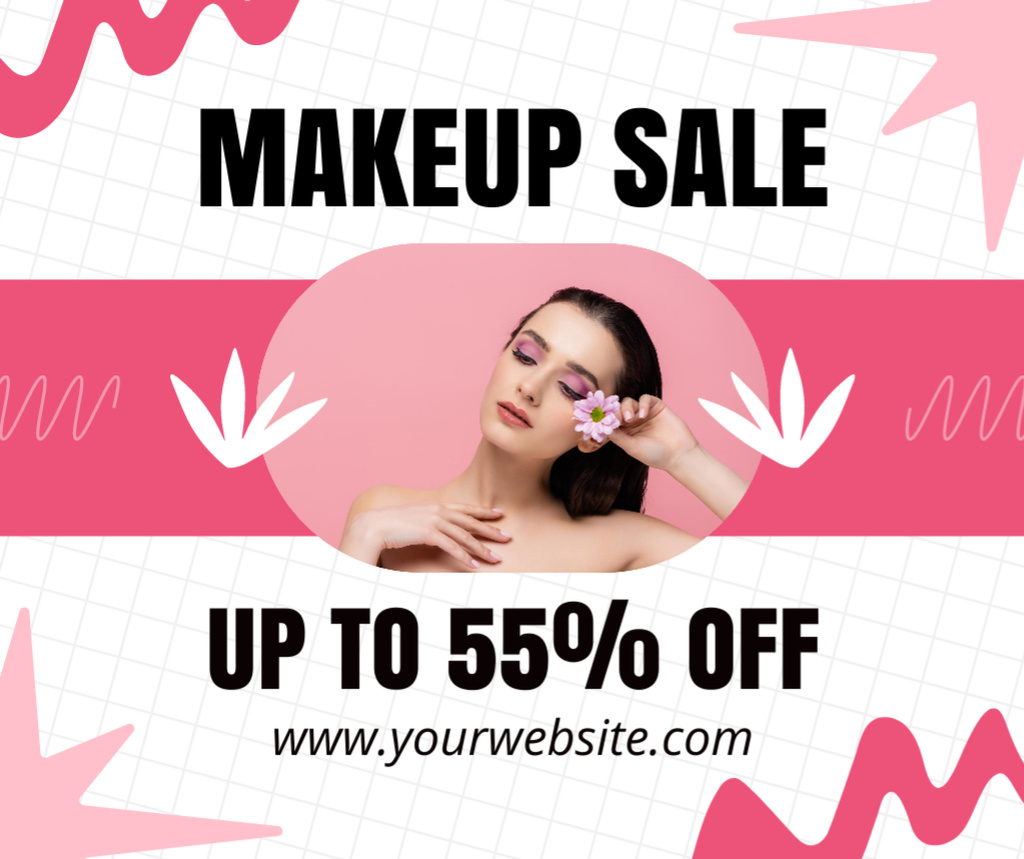 Platilla de diseño Makeup Goods Sale Facebook