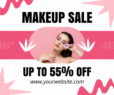 Makeup Goods Sale Facebook Design Template