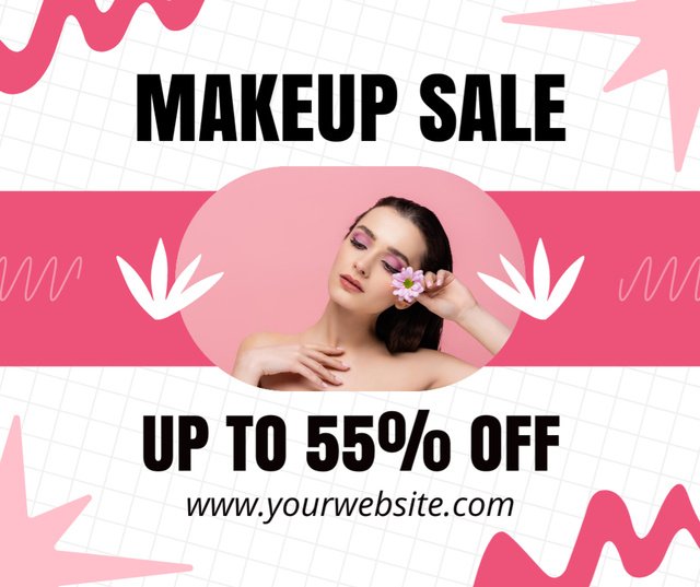 Modèle de visuel Makeup Goods Sale - Facebook