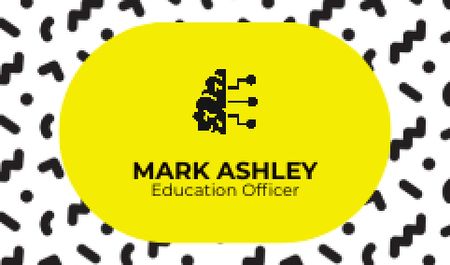 Educational Officer Services Offer Business card Design Template