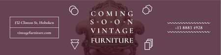 Vintage furniture shop Opening Announcement Twitter Šablona návrhu