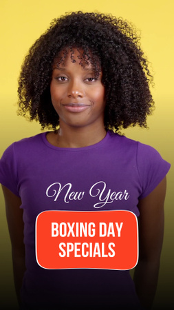 Plantilla de diseño de Descuento especial del Boxing Day para regalos debido al Año Nuevo TikTok Video 