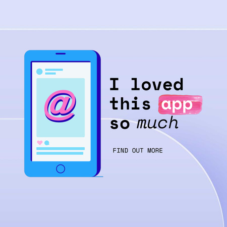 bright app a telefon képernyőjén Animated Post tervezősablon