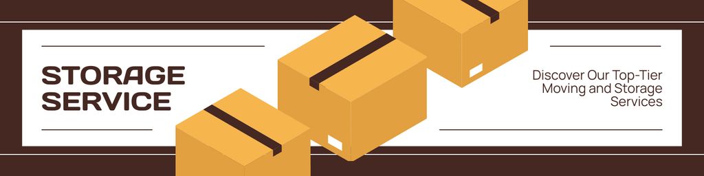Szablon projektu Storage Service Ad with Boxes Twitter