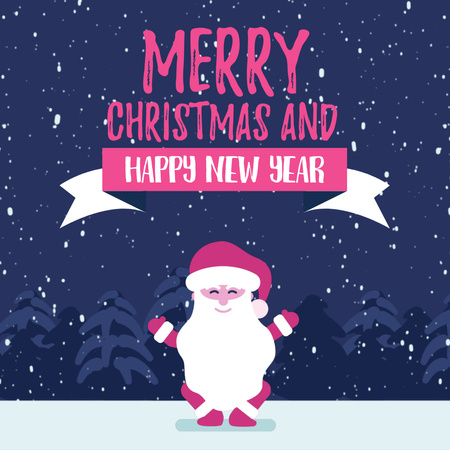 Template di design Сhristmas with Funny jumping Santa Claus Animated Post