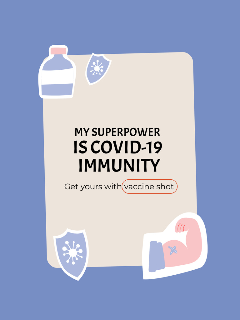 Platilla de diseño Virus Vaccination Ad with Vaccine Bottle Poster US