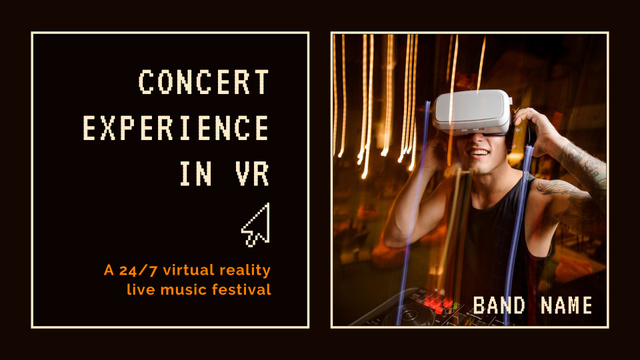 Virtual Concert Announcement Full HD video Modelo de Design