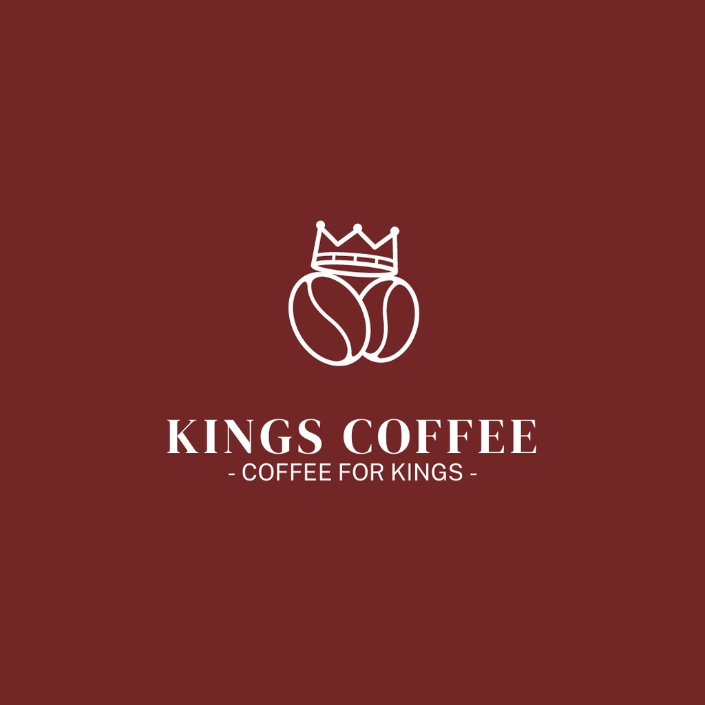 Rich Coffee Flavors Ad on Red Logo 1080x1080px Design Template