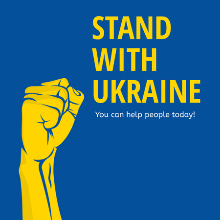 Szablon projektu Hand of Resistance for Ukraine Instagram