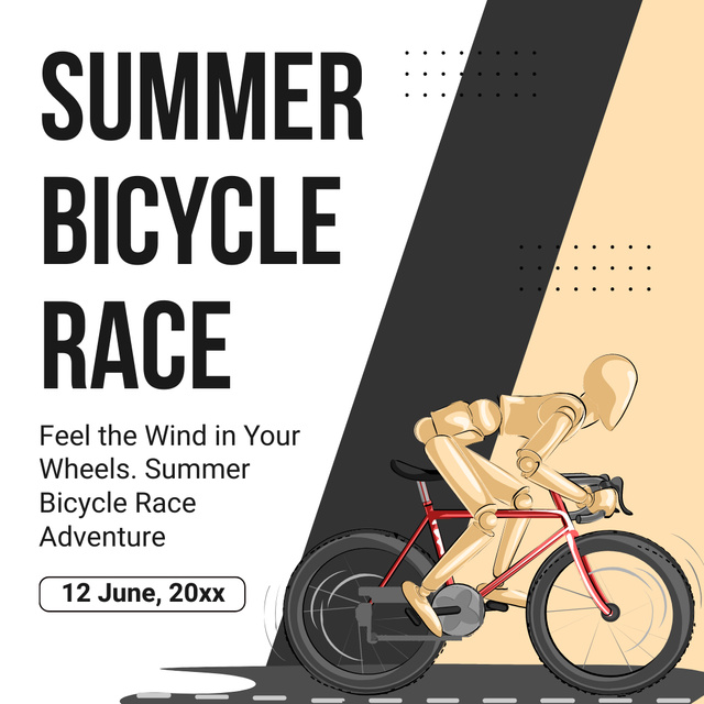 Summer Bicycle Race Instagram Tasarım Şablonu