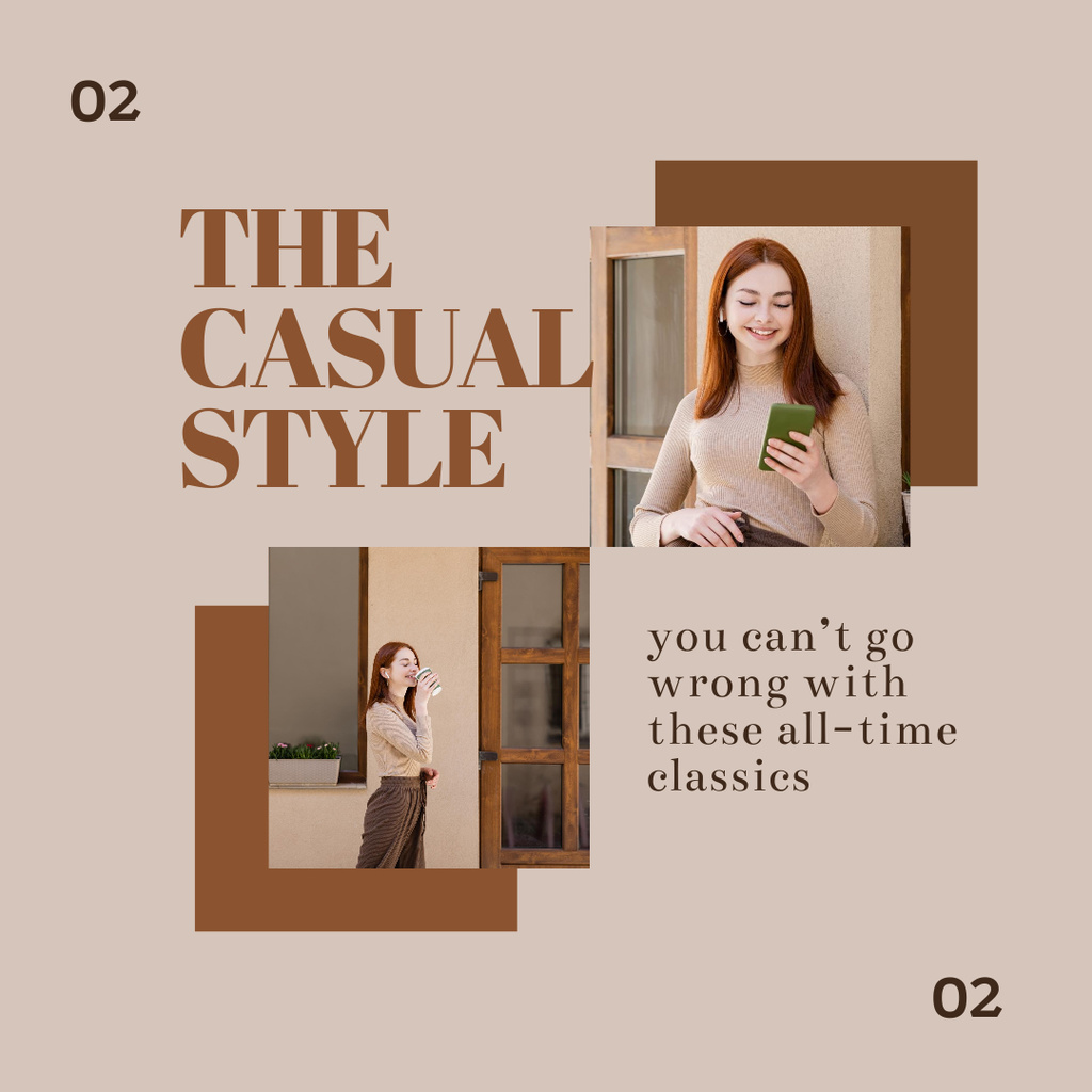 Casual Style In Fashion Outfits For All Time Instagramデザインテンプレート