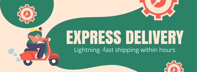 Ontwerpsjabloon van Facebook cover van Reliable Express Shipping