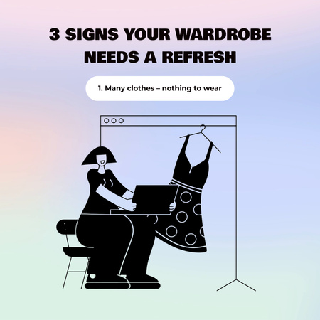 Designvorlage Tipps für stilvolle Garderobe für Animated Post