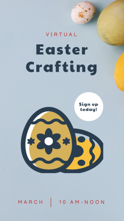 Platilla de diseño Virtual Easter Crafting Instagram Story