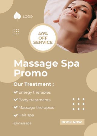 Spa Massage Promotion Flayer Design Template