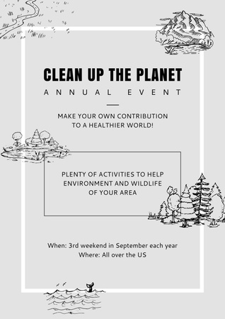 Yearly Planet Care Gathering Poster Design Template
