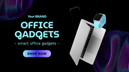 Ontwerpsjabloon van Full HD video van Office Gadgets Sale Offer