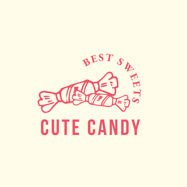 Candy Store with Yummy Sweets Logo Modelo de Design