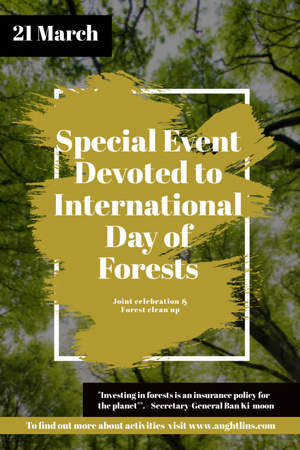 International Day of Forests Event Tall Trees Flyer 4x6in Modelo de Design